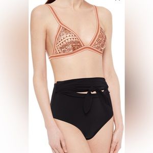 ZIMMERMANN Triangle striped paisley two piece bikini
